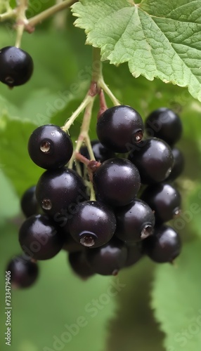 A close-up view of a group of ripe, vivid Blackcurrant with a deep, textured detail.