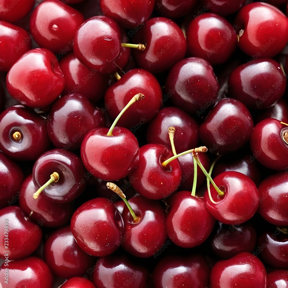 A close-up view of a group of ripe, vivid Cherry with a deep, textured detail. A close-up view of a group of ripe, vivid Cherry with a deep, textured detail.