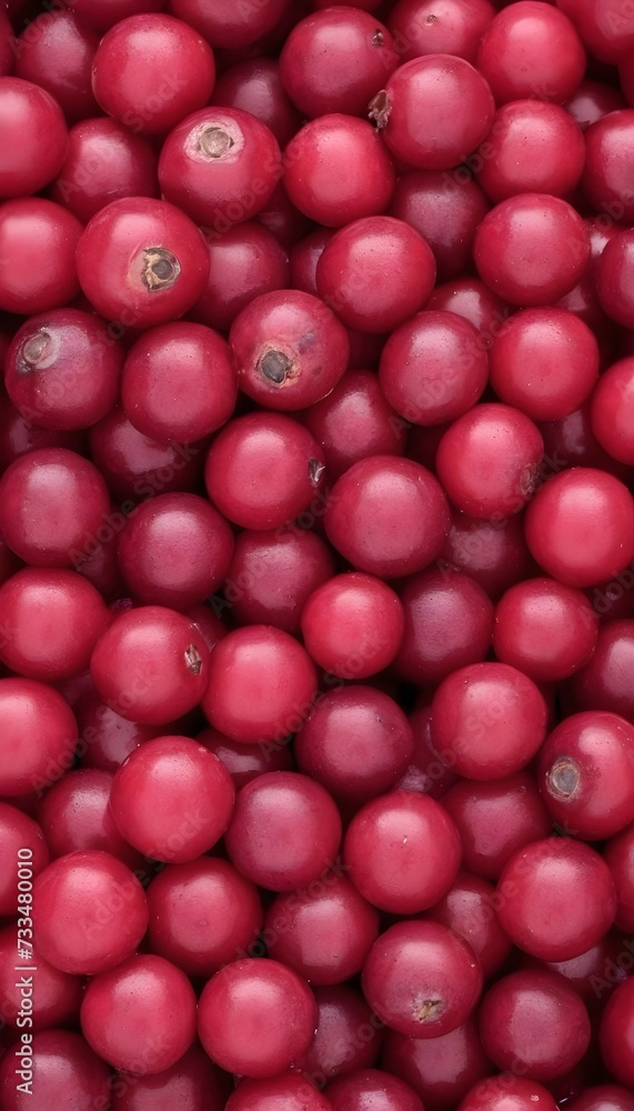 A close-up view of a group of ripe, vivid Cranberry with a deep, textured detail. A close-up view of a group of ripe, vivid Cranberry with a deep, textured detail.