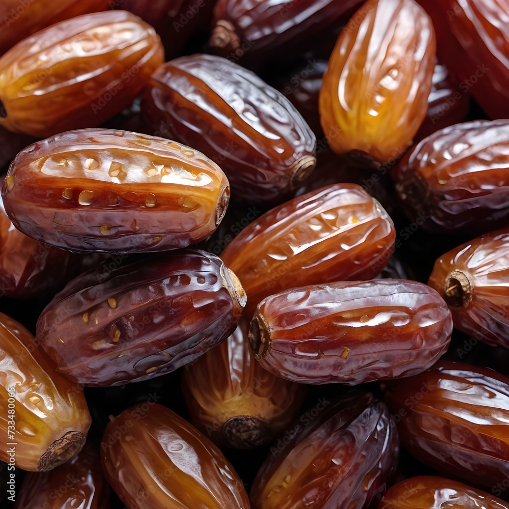 A close-up view of a group of ripe, vivid Date with a deep, textured detail. A close-up view of a group of ripe, vivid Date with a deep, textured detail.