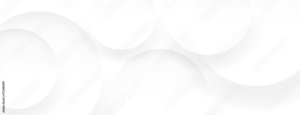 abstract white banner background with circle texture composition. vector illustration