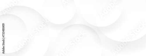 abstract white banner background with circle texture composition. vector illustration