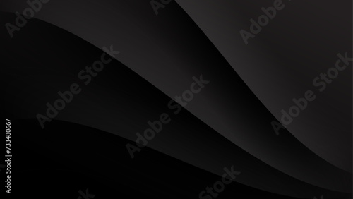 abstract black background with overlapping layers. vector illustration