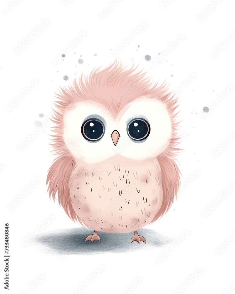 Adorable Pink Owl Cartoon
Adorable Pink Owl Cartoon