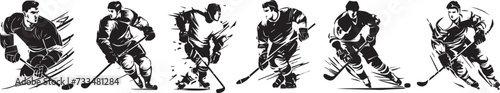 men practicing sports ice hockey players