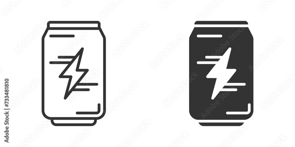Energy drink can icon. Vector illustration Energy drink can icon. Vector illustration