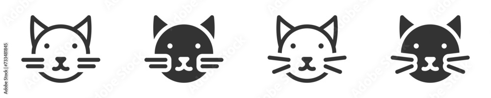 Cat face icon. Vector illustration Cat face icon. Vector illustration