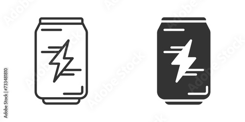 Energy drink can icon. Vector illustration
