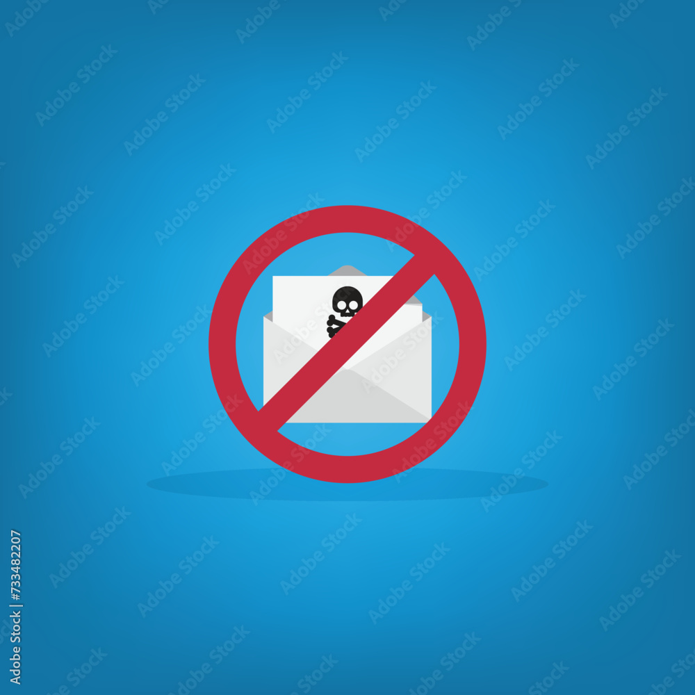Spamming mailbox icon. Email hacking and spam warning symbol. EPS10 Vector Illustration. Spamming mailbox icon. Email hacking and spam warning symbol. EPS10 Vector Illustration.