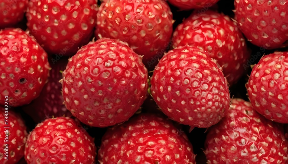 A close-up view of a group of ripe, vivid Pineberry with a deep, textured detail. A close-up view of a group of ripe, vivid Pineberry with a deep, textured detail.