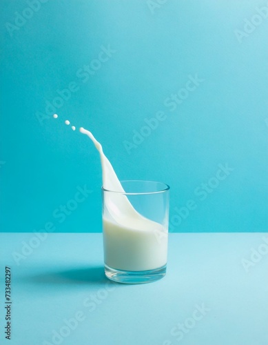 Obraz na płótnie glass of milk spilling w salonie