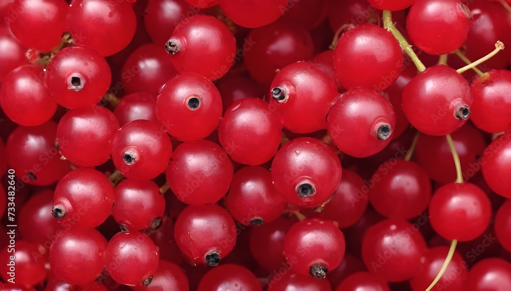 A close-up view of a group of ripe, vivid Redcurrant with a deep, textured detail. A close-up view of a group of ripe, vivid Redcurrant with a deep, textured detail.