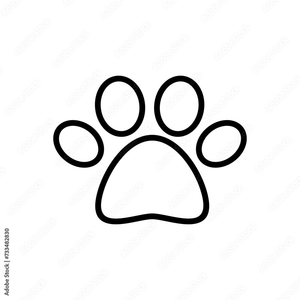Paw icon vector. paw print icon vector. dog or cat paw Paw icon vector. paw print icon vector. dog or cat paw