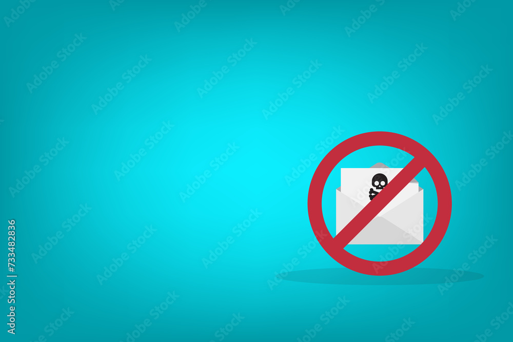 Spamming mailbox icon. Email hacking and spam warning symbol. Spamming mailbox icon. Email hacking and spam warning symbol.