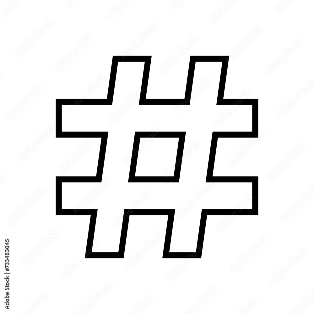 Fototapeta premium Hashtag icon vector. hashtag symbol