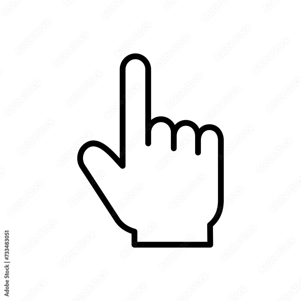 Hand click icon vector. pointer icon vector. hand cursor icon vector Hand click icon vector. pointer icon vector. hand cursor icon vector