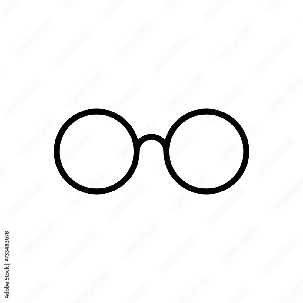 Glasses icon vector. Glasses vector icon Glasses icon vector. Glasses vector icon