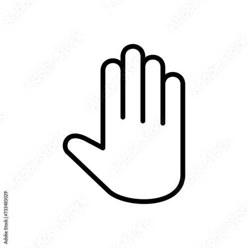 Hand icon vector. hand vector icon, palm