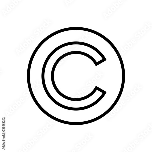 Copyright icon vector. copyright symbols