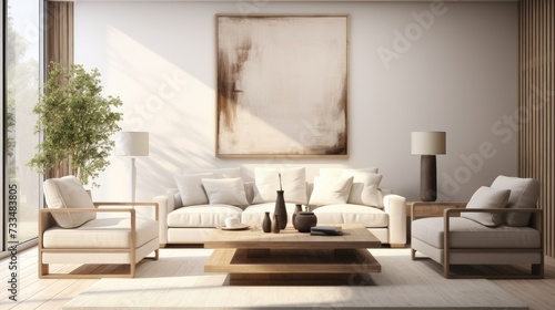 Modern living room, luxury, and real estate concept © Milena