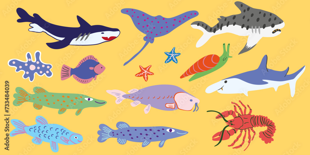 flat simple animal collection in vector.Template for logo poster icon for application and website. A series of animal images in flat style flat simple animal collection in vector.Template for logo poster icon for application and website. A series of animal images in flat style