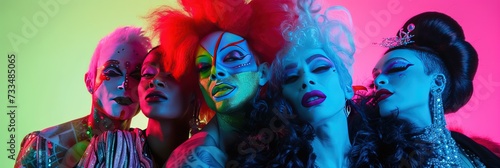 Colorful drag queen banner for lgbtqia issues