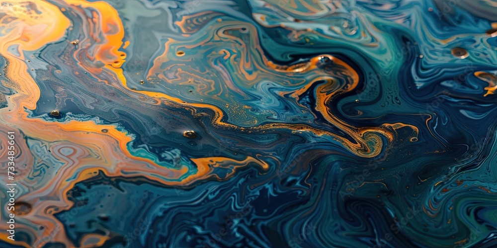 Colorful marbled oil paint design Colorful marbled oil paint design