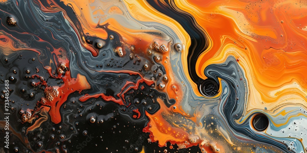 Colorful marbled oil paint design Colorful marbled oil paint design