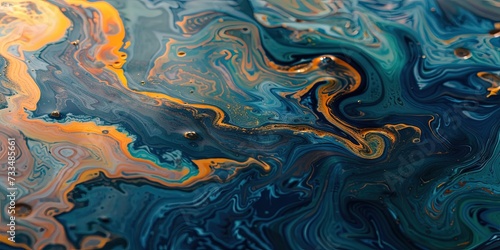 Colorful marbled oil paint design