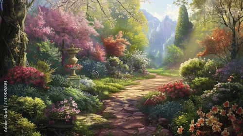 garden, romance, idyll, spring