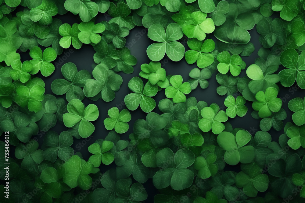 Saint patricks day background with shamrocks all around Saint patricks day background with shamrocks all around