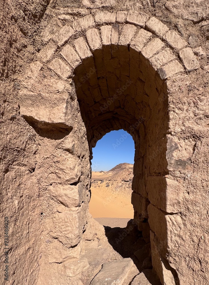 Blick in die Wüste aus dem Simeonskloster 