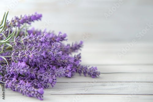 Lavender Bliss  Panoramic Banner with Flowers and Oils  