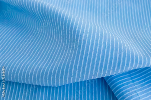 Wallpaper Mural Blue Stripes line, texture background, fabric texture, textile pattern, curvy texture background, realistic, close up photography, abstract background Torontodigital.ca