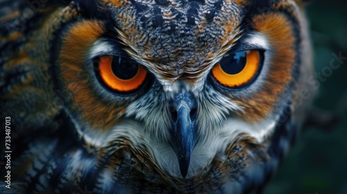 The evil eyes. ( Eagle Owl, Bubo bubo).