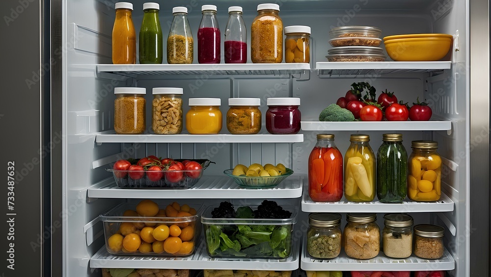 food safety, fridge full of vegetables