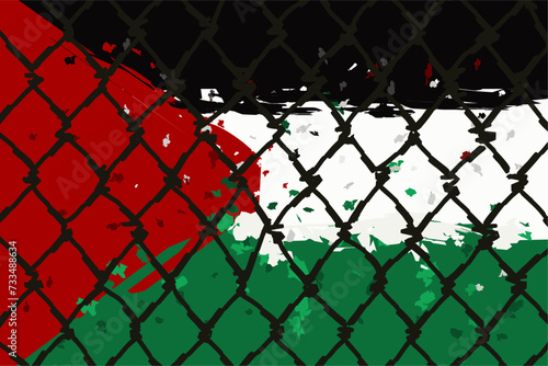vector of wire wall for freedom campaign poster, etc