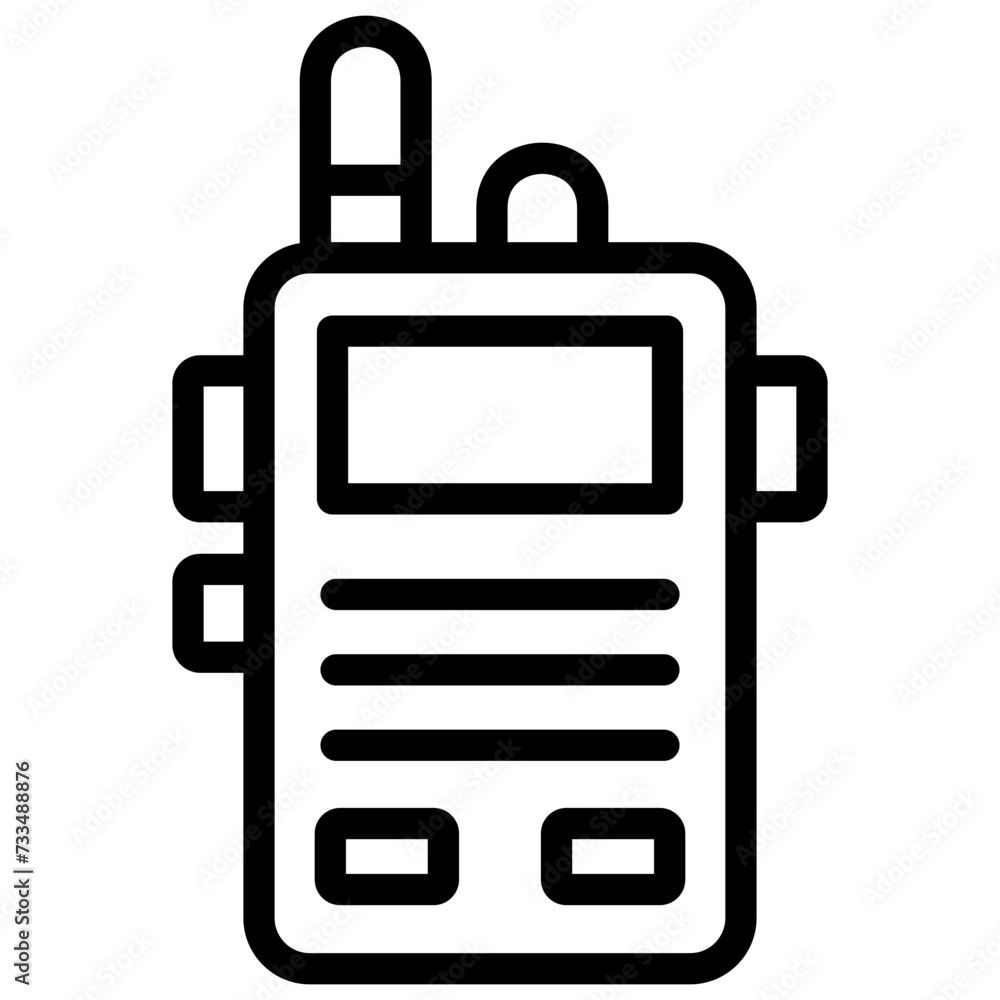 walkie talkie icon illustration design with outline walkie talkie icon illustration design with outline