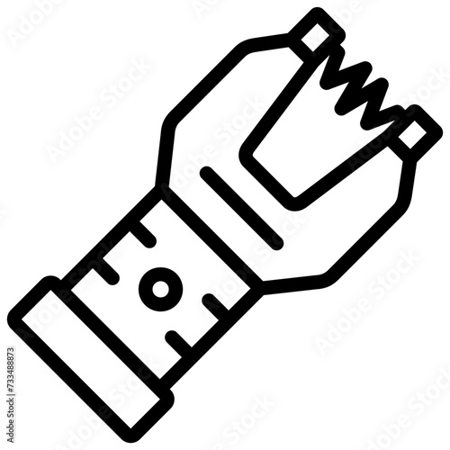 stun gun icon illustration design with outline