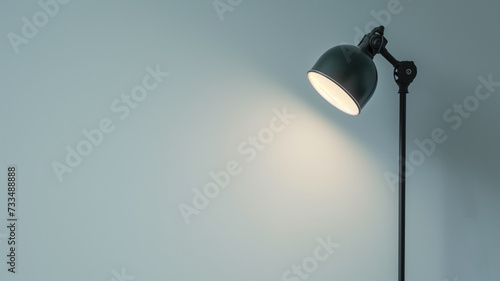 Focused light from a lamp on a wall