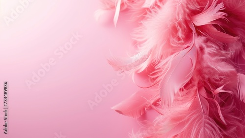 Pink feathers in a soft background