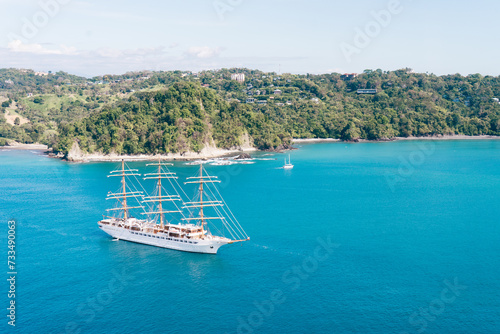 sailBoat in Marina Pez Vela, Manuel Antonio Peninsula aerial , national park , Quepos, Puntarenas, Costa Rica