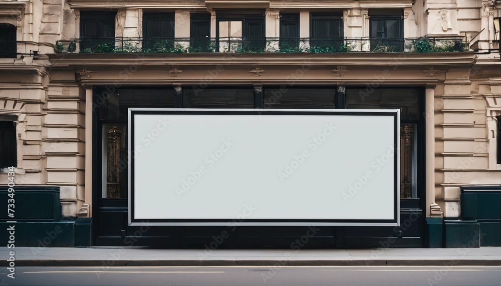 Fototapeta premium City street billboard with blank space for advertising, perfect for mockup displays