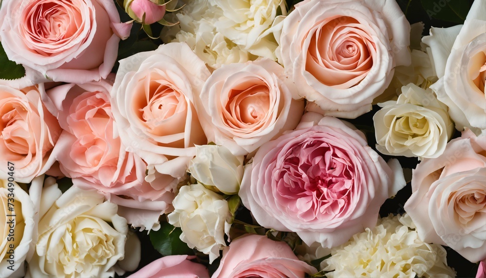 Delicate summer roses blooming, pastel floral card and seamless wallpaper background Delicate summer roses blooming, pastel floral card and seamless wallpaper background