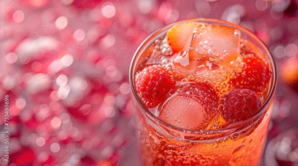 Spring or summer refreshing cold cocktail or mocktail with berries and lemon, raspberry lemonade Spring or summer refreshing cold cocktail or mocktail with berries and lemon, raspberry lemonade