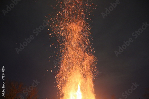 Embers Flying Into The Winter Night, Silver Skate Festival, Sir Wilfrid Laurier Park, Edmonton, Alberta photo