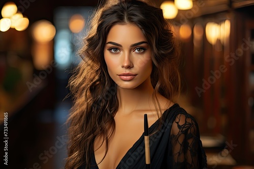 Beautiful girl face with well makeup, Women face portrait with natural look