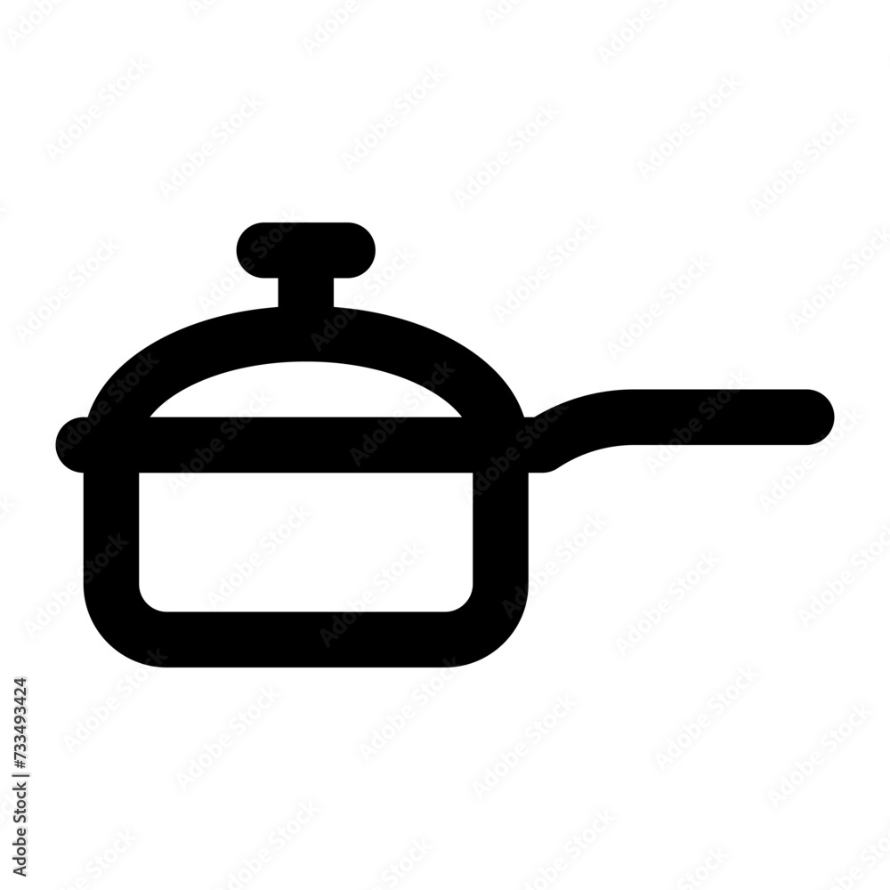 Obraz premium Pot icon with outline style.