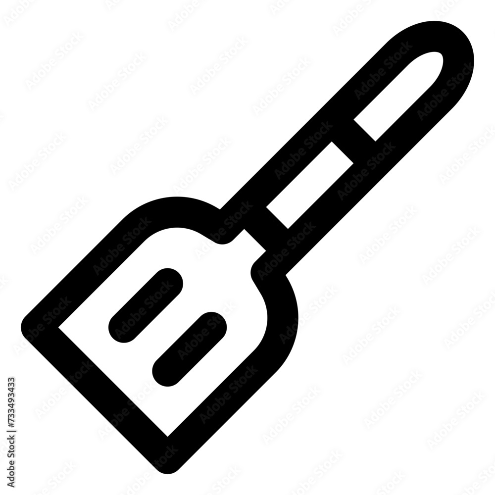 Spatula icon with outline style. Spatula icon with outline style.