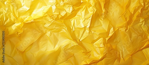Vignette of a Crumpled Yellow Oil Paper Background.